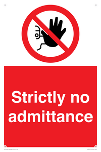 strictly no admittance